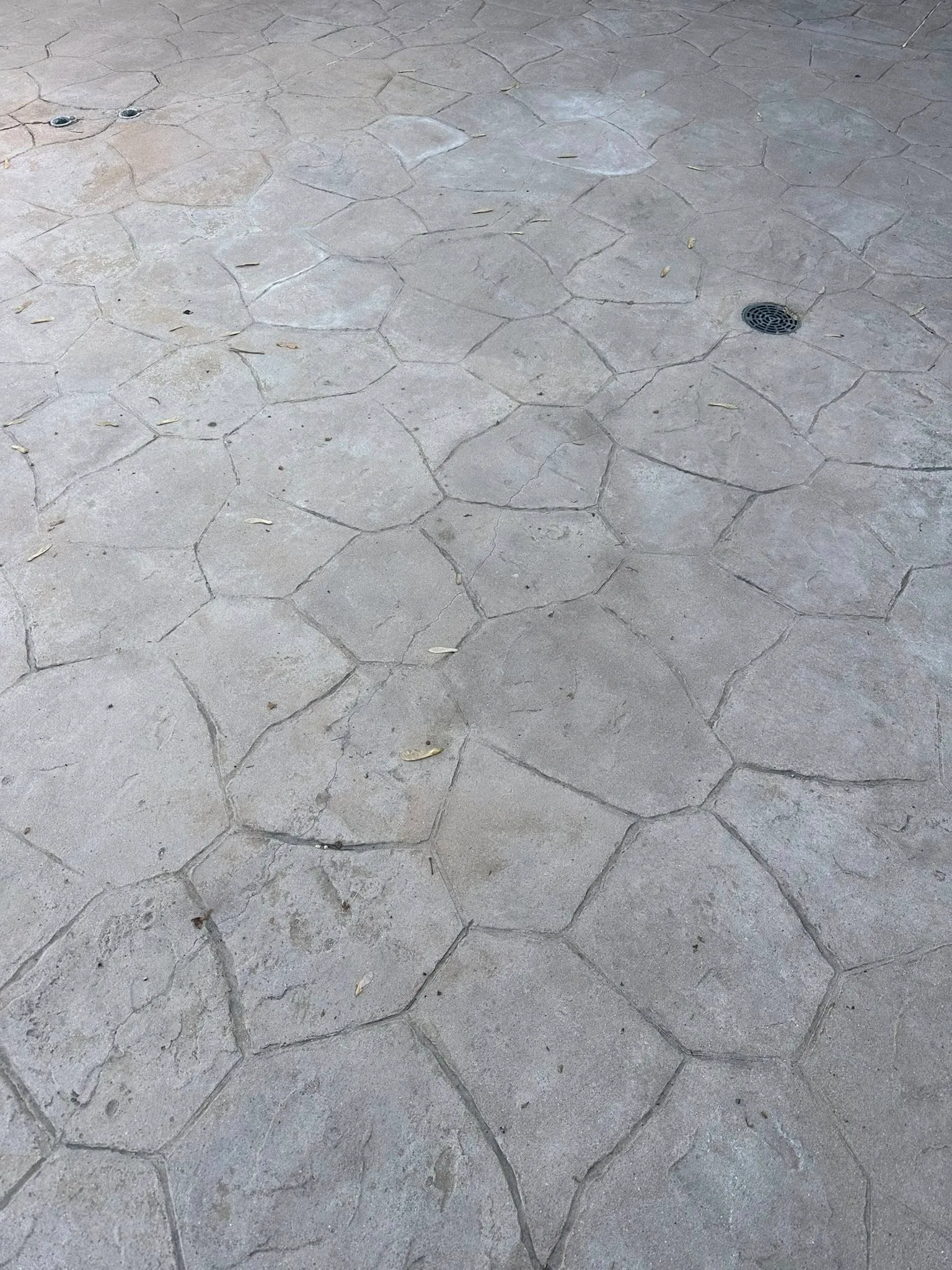 Stamped concrete patio